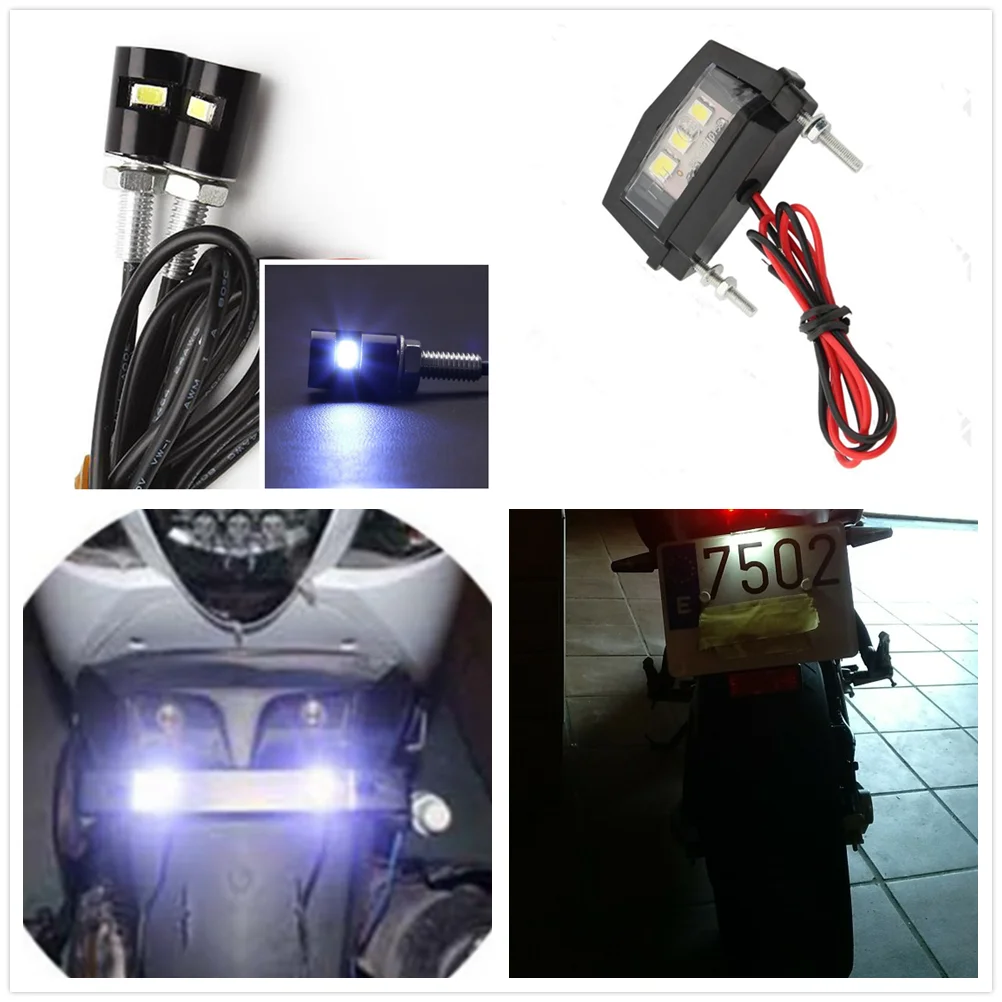 new Motorcycle lights Tail LED License Plate Light Bulb for HONDA CB919 CBR 600 F2 F3 F4 F4i CBR900RR NC700 S X VTX1300