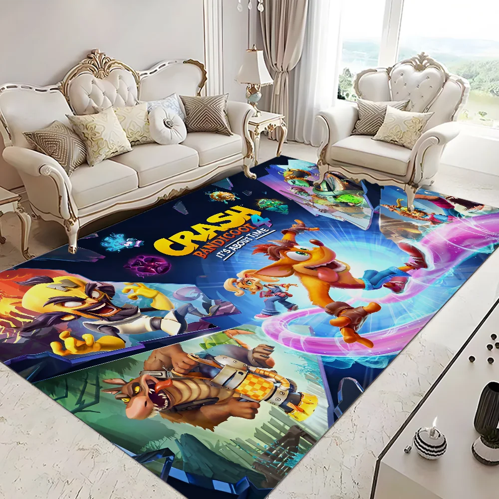 Crash Bandicoot Floor Mat Entrance Door Mat Washable Non-Slip Living Room Sofa Chairs Area Mat Kitchen Welcome Doormat