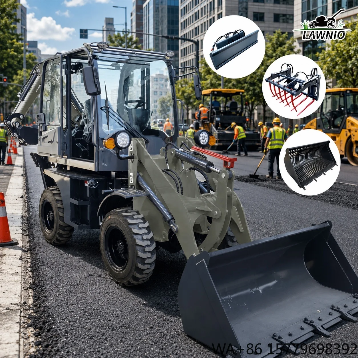 CE Certified Wheel Loader  Featuring Fixed Axle Power Shift with High  Capacity for Farm Work Backhoe Loader