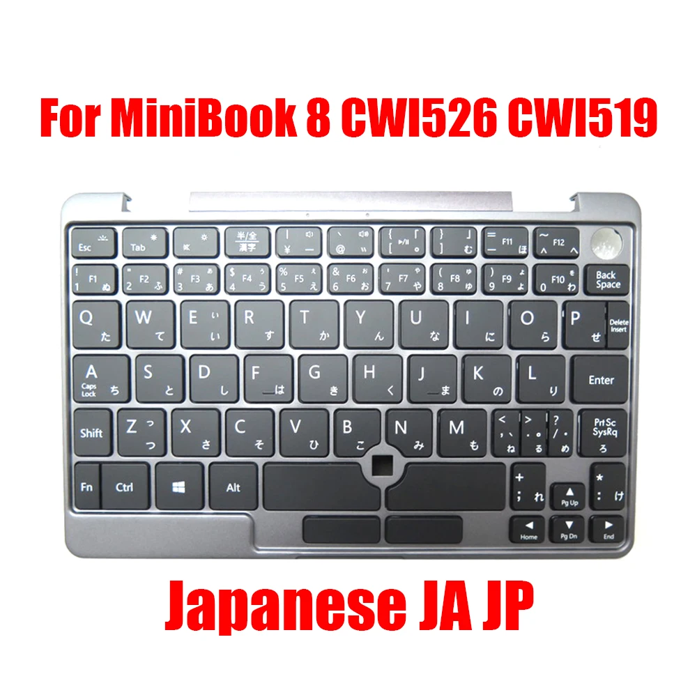 Laptop Palmrest For Chuwi For MiniBook 8 CWI526 CWI519 Gray With Backlit Japanese JA JP Keyboard Upper Case