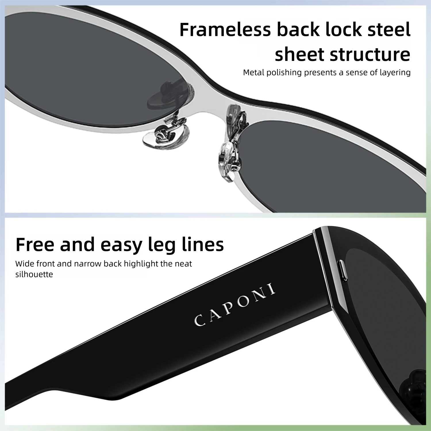 CAPONI Retro New Women Sunglasses Vintage Acetate Outdoor Driver Sun Glasses Anti Glare UV400 Protection Black Shade CP35015