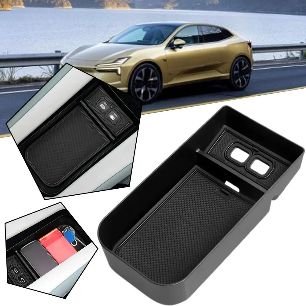 Car Armrest Storage Box Suitable for 23-24 models for Polestar 4 Car Interior Organizer Accessories C0U8