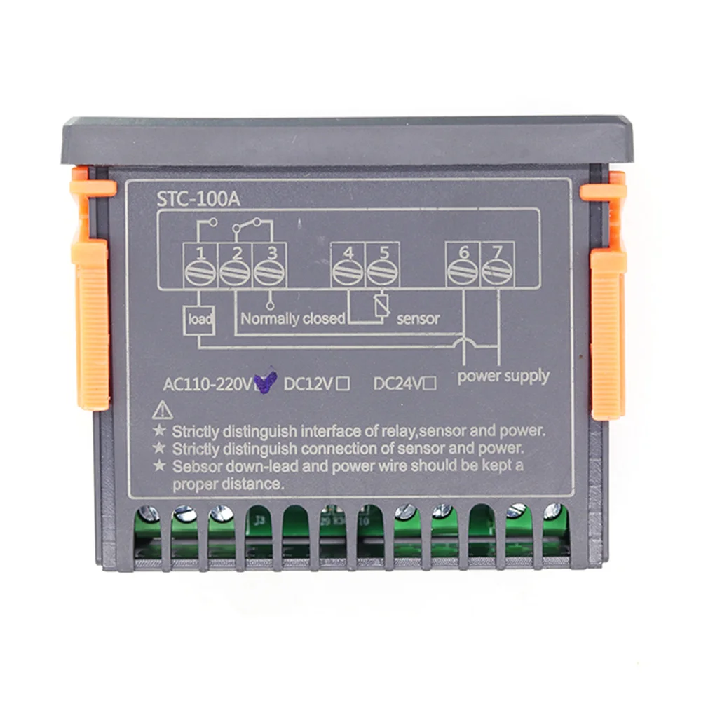 STC-100A AC 220V LED Digital Thermostat Temperature Controller Thermoregulator Heating Cooling for Incubator with 2M NTC Sensor