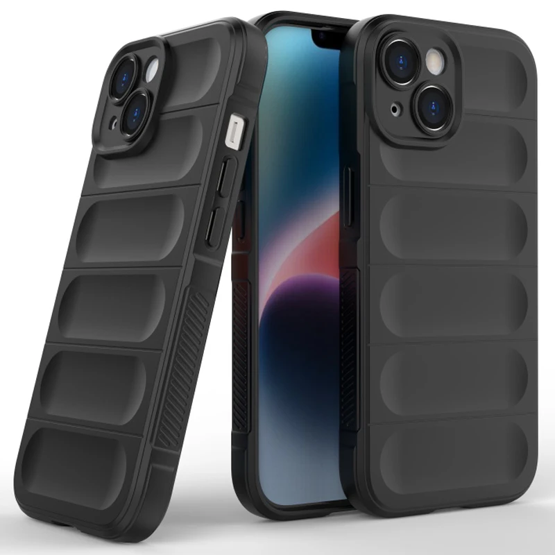 حافظة لهاتف آيفون 15 14 بلس وسادة هوائية من البولي يوريثان الحراري ، حافظة من السيليكون المقاوم للصدمات لهاتف آيفون 15 14 13 12 برو ماكس