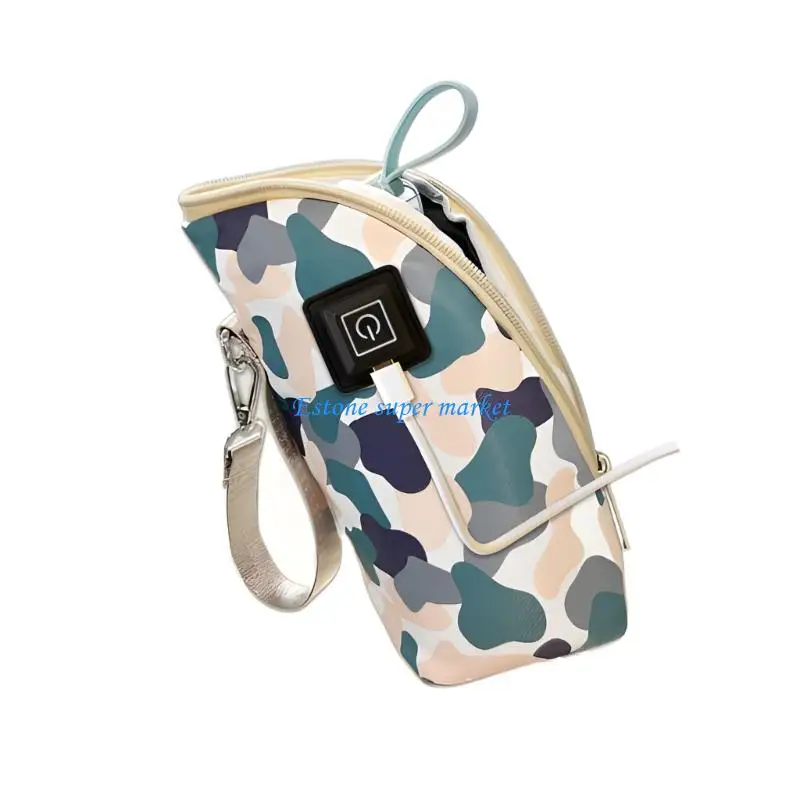 090B USB تسخين الحجاب معزول حقيبة زجاجات الرضع الشريحة إنهاء حقيبة البوليستر الدافئة القابلة للنقل