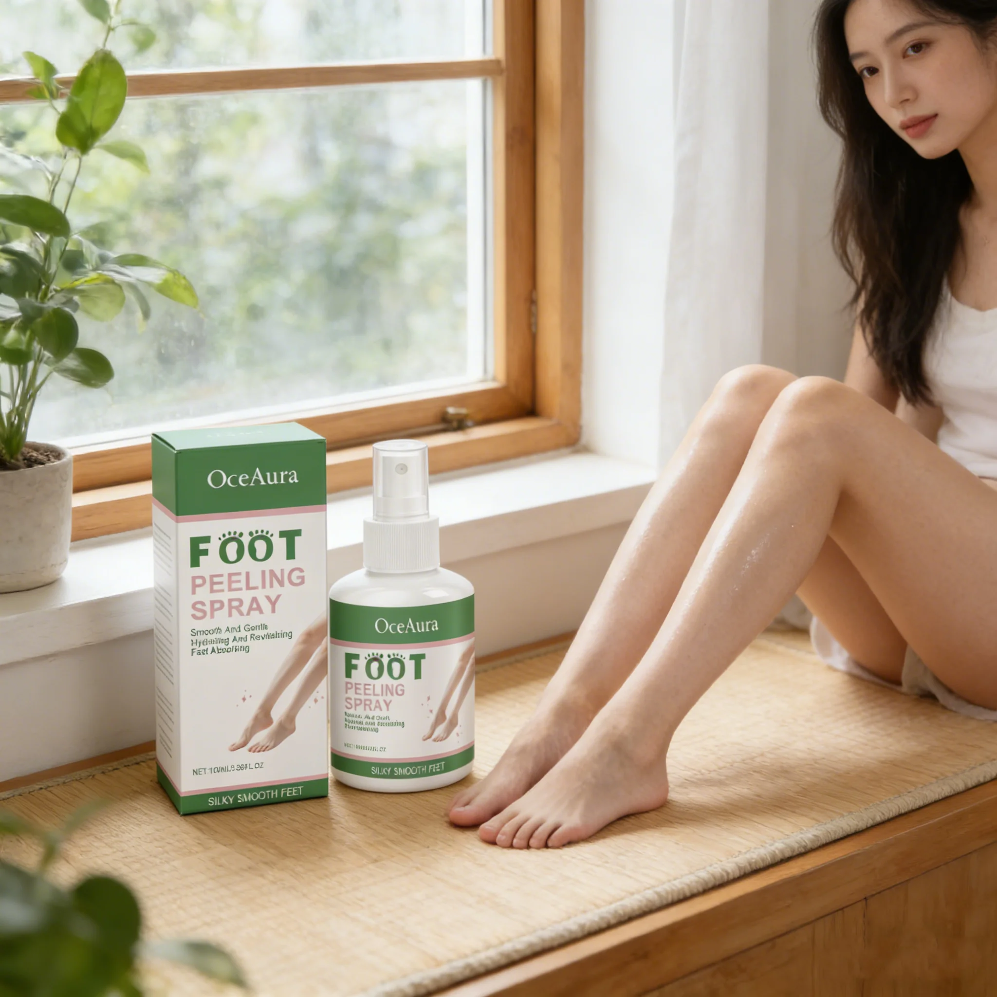 OCEAURA Foot Nourish Spray Exfoliate Remove Dead Skin Repair Cracks Eliminate Odors Relieve Dryness Brighten Foot Soothing Spray