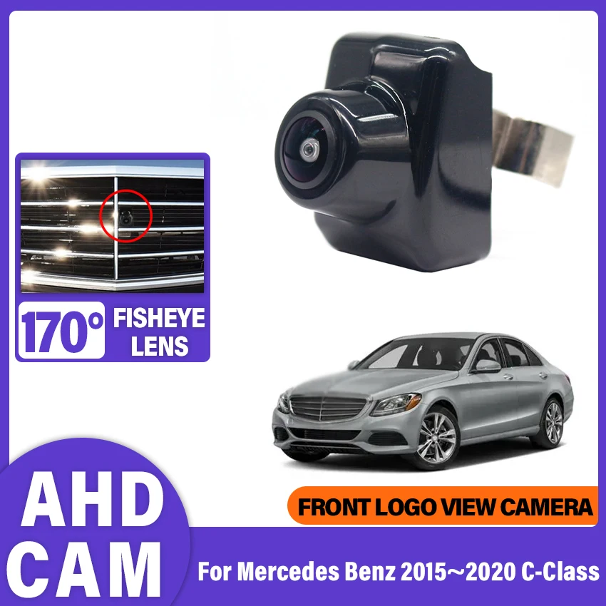 For Mercedes Benz 2015 2016 2017 2018 2019 2020 C-class  AHD 1080P Fisheye Car Front View CameraNight Vision 170° Waterproof