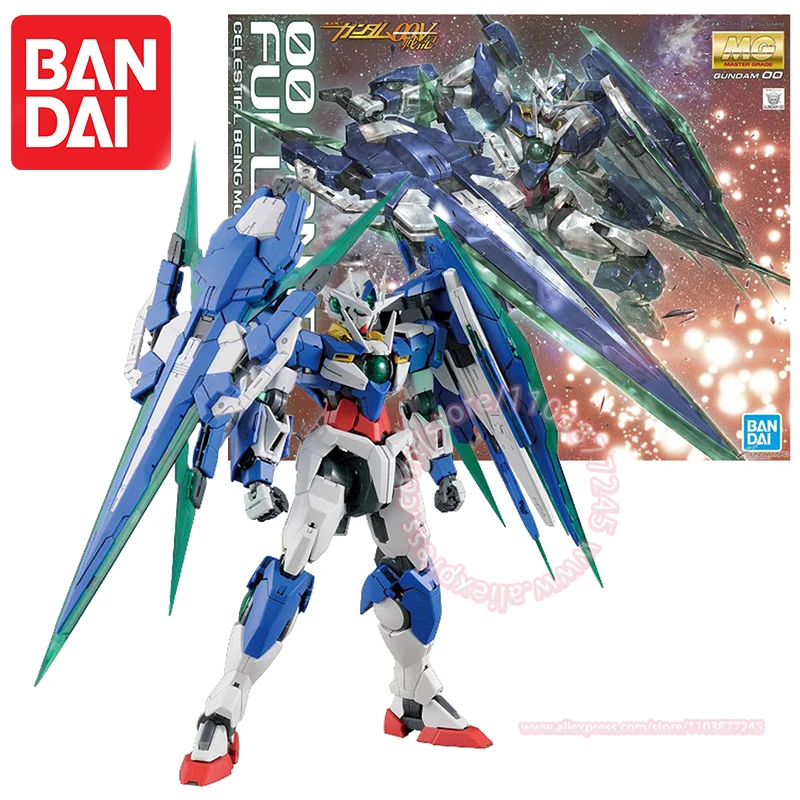 BANDAI 00Qan[T] Полный меч MG 1/100 Сборная модель периферийные игрушки подвижные фигурки украшения для стола подарок на день рождения