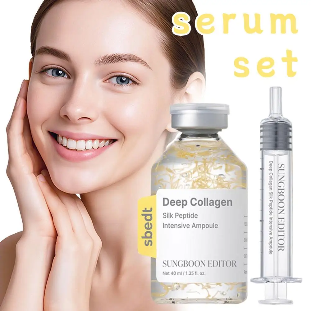 40ml Silk Collagen Lifting Essence Ampoule Firming Serum Revitalizing Tighten Skin Care Anti-Aging Nourish Hydrating Anti-Dry