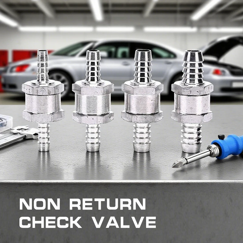 One Way 6/8/10/12mm 4 Size Aluminium Alloy Fuel Non Return Check Valve One Way Fit Carburettor