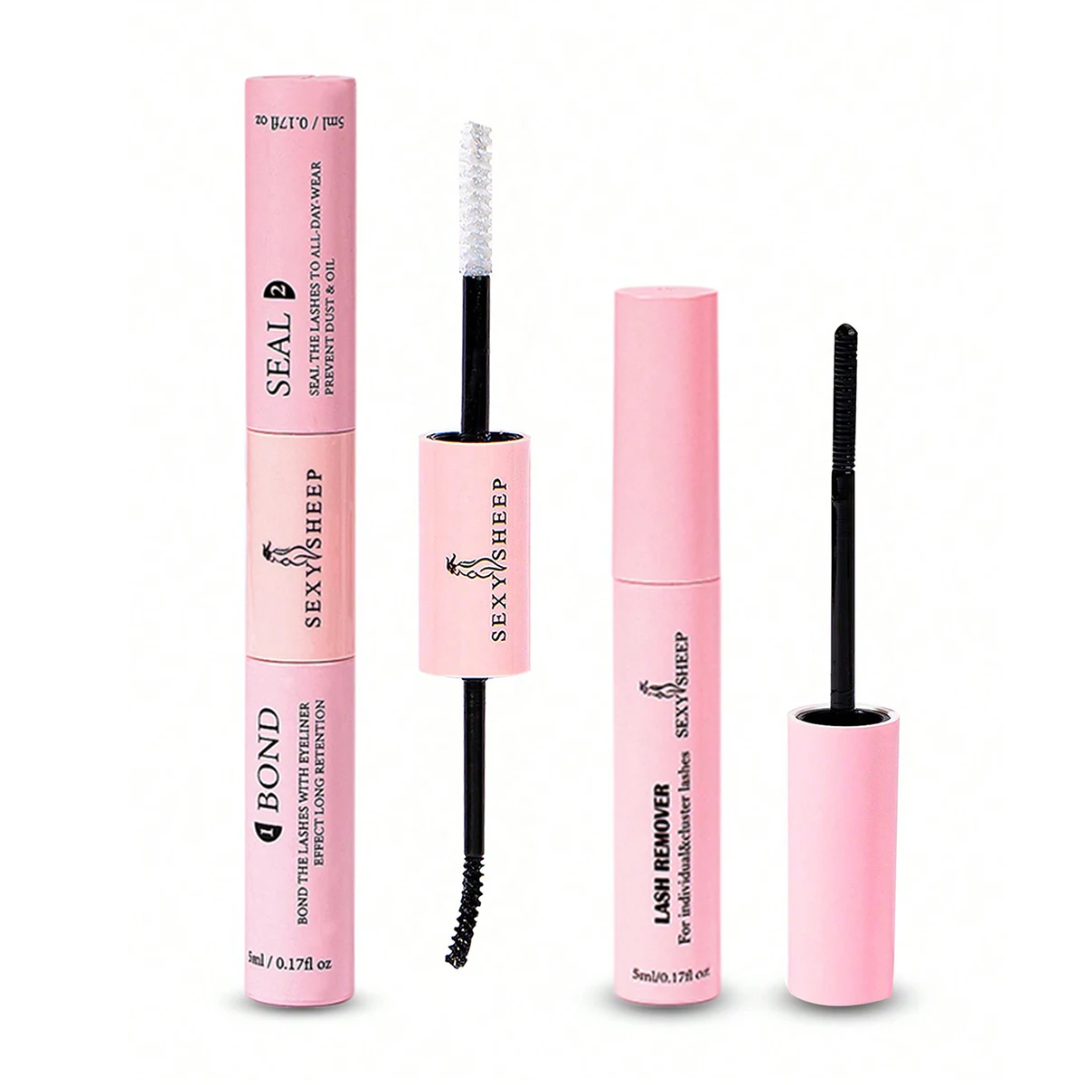 Lash Bond and Seal 10ml Individual Lashes Glue and Seal Super Strong Hold DIY Lash Extension and Lash Glue Remover 5ml Kit Hold