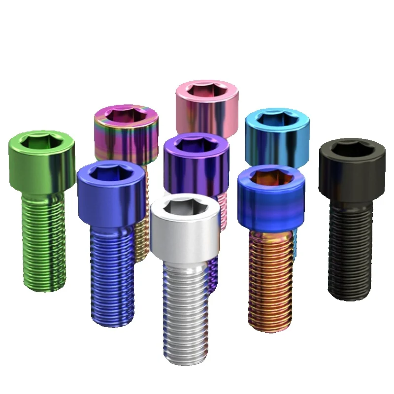 AliExpress NONE Titanium Alloy Bolts Allen Hexagon Hex Socket Head Cap Bolt Colored Screws M5 M6 M8 Screw for Bicycle Headset Brake Motorcycle