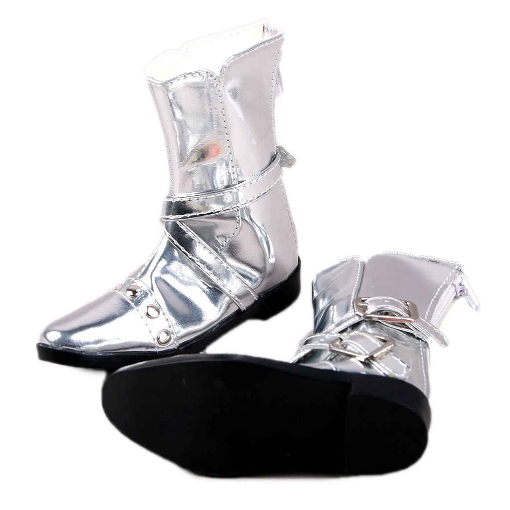 [wamami] 13# Silver Rivets 1/3 SD BJD Dollfie Synthetic Leather Boots/Shoes~9cm