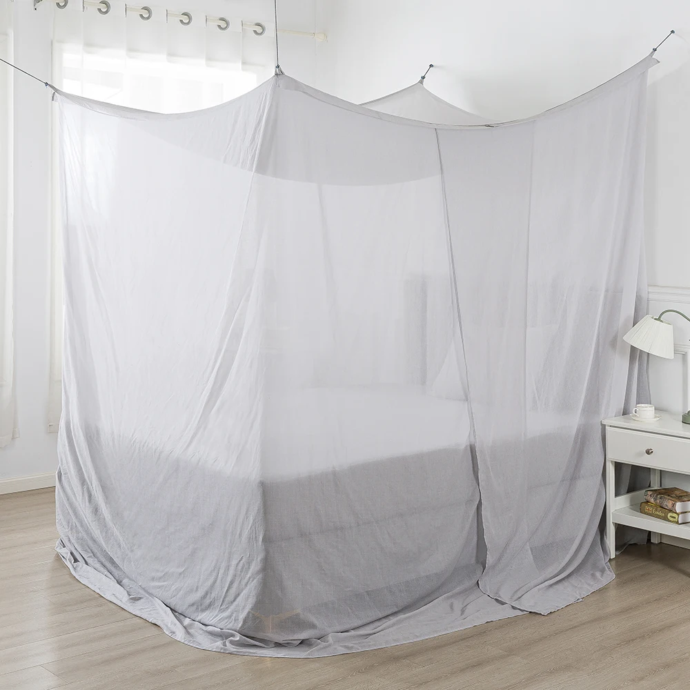 

Silver-Cotton Box Shape Radiation, EMF RF Shielding Canopy, Queen and King Size Bed