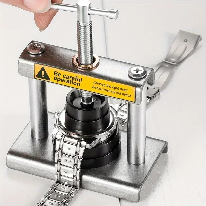 مجموعة آلة تغطية الساعات المعدنية ، غطاء غطاء خلفي لساعات المعصم المكتبية ، برغي ضغط ، صانع ساعات إغلاق ، مجموعة أدوات إصلاح يدوية ، 19: 50