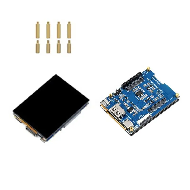 ABRI-CM4 Expansion Board 2.8Inch Touch Screen Display HAT USB HUB Starter Kit For RPI Raspberry Pi Compute Module 4 Lite EMMC