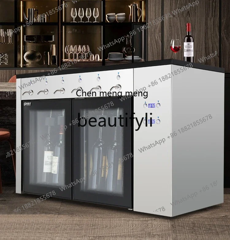 New arrive Stainless steel wine dispenser Self-cleaning commercial double temperature intelligent constant temperature cup dispe