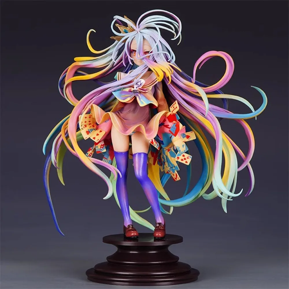 NO GAME NO LIFE Anime Figure Shiro Cute Beautiful Girl PVC Model Kawaii Ornament Doll Figure Anime Action Birthday Gift Toy Game