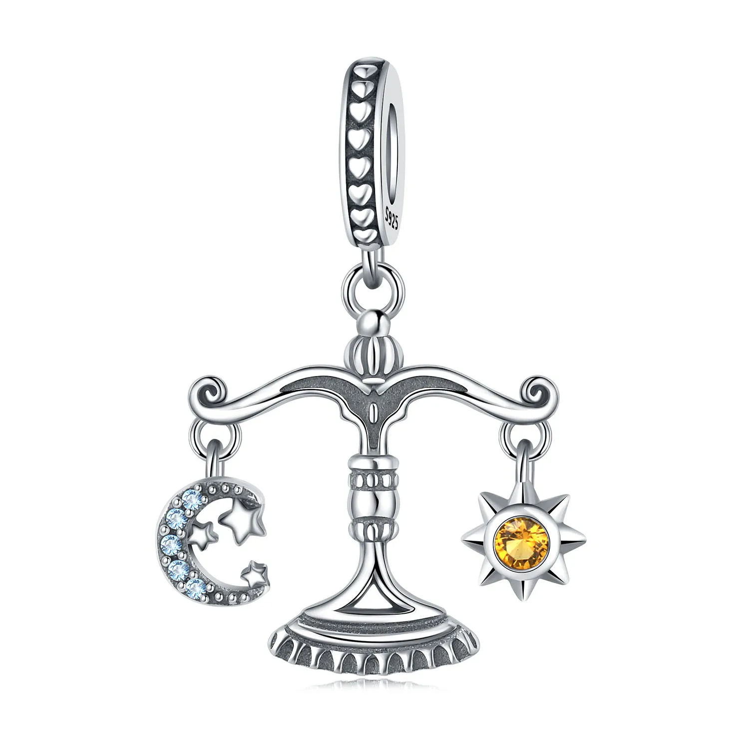 

Orstarry 925 Sterling Silver Tassel Moon Sun Libra Beads Original Pendants Bracelet Charm Jewelry Party DIY Trendy Gifts