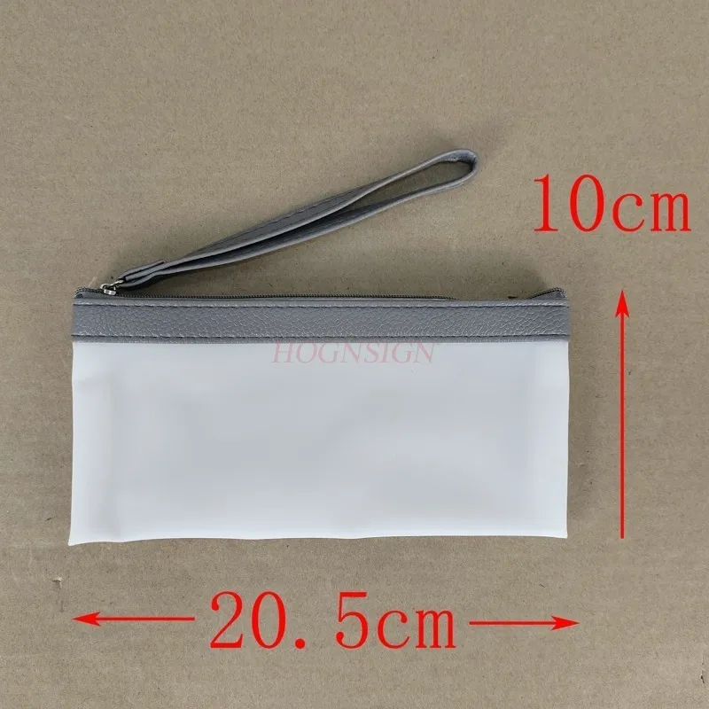 Creative small fresh pencil case translucent frosted pencil case candy color large capacity simple girl stationery bag