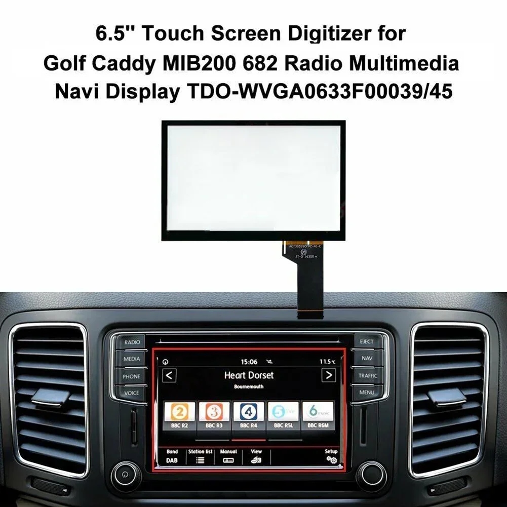 

For Skoda MIB2 MIB STD2 Radio Multimedia Navi 6.5'' Touch Screen Digitizer Navigation Screen For Golf 6R CC GLI For Passat