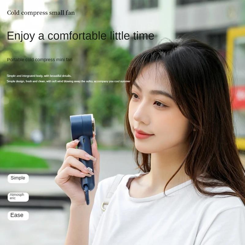 USB Charging Strong Wind Portable Desktop Outdoor Fan Camping Fan Easy Carrying Blue