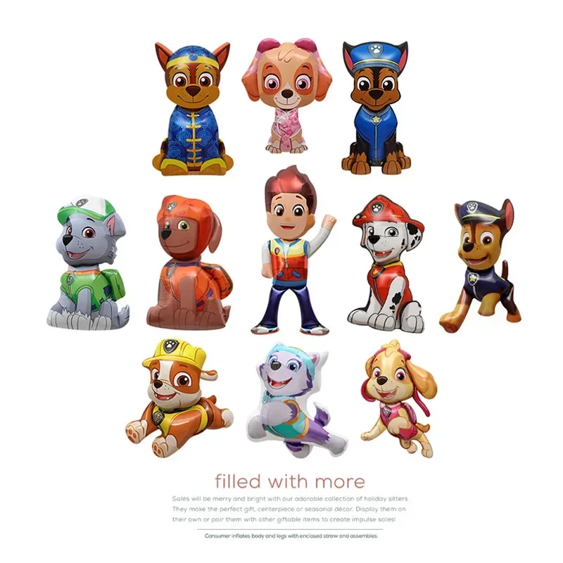 Kawaii Paw Patrol Aluminum Film Balloon Theme Party Balloon Props Cute Chase Atmosphere Decoration Toy Dog Cartoon Shape Gift