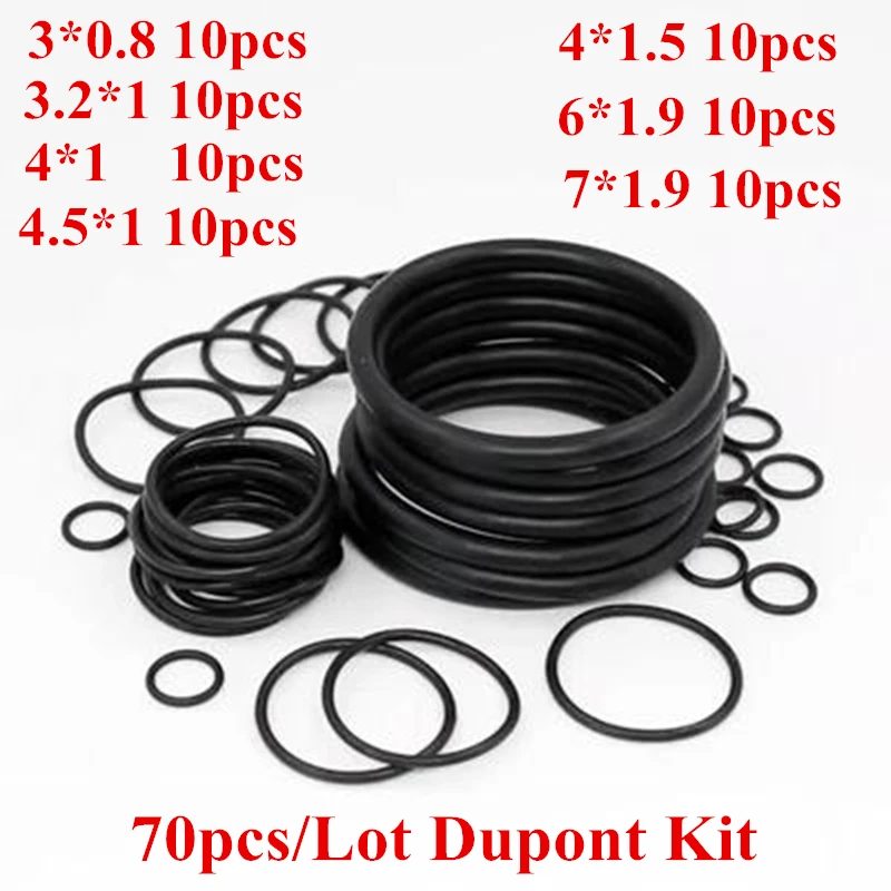 Novo 120 pçs/set & 70 pçs/set anti vazamento de gás variedade de borracha o-ring selos arruelas junta para dupont & outras marcas famosas mais leves