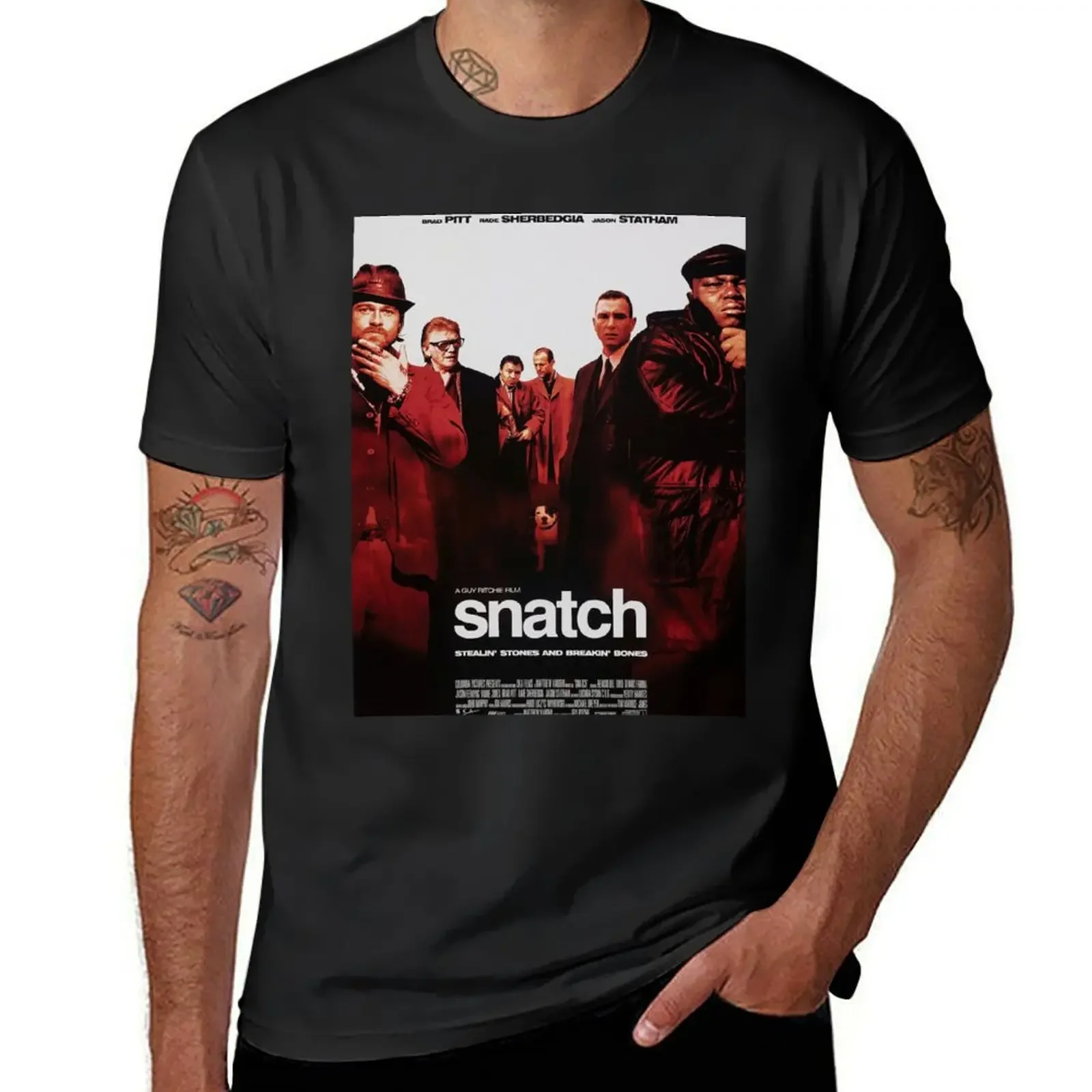 

Snatch Movie Poster - Classic 00's Vintage T-Shirt Short sleeve tee customs design your own Men's clothing