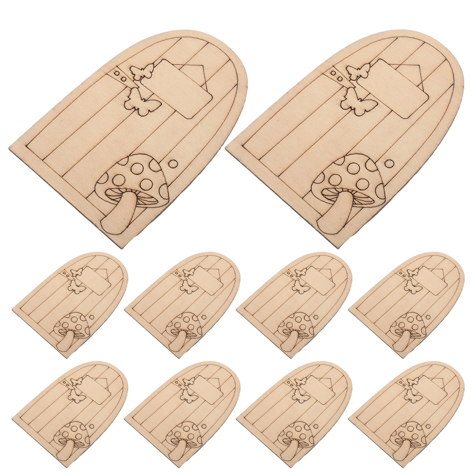 50 قطعة الباب الجنية لتقوم بها بنفسك عدة مصغرة خشبية الجنية أبواب المنزل ل الطحلب المشهد حديقة الديكور جنوم ملحقات الباب الصغير #2