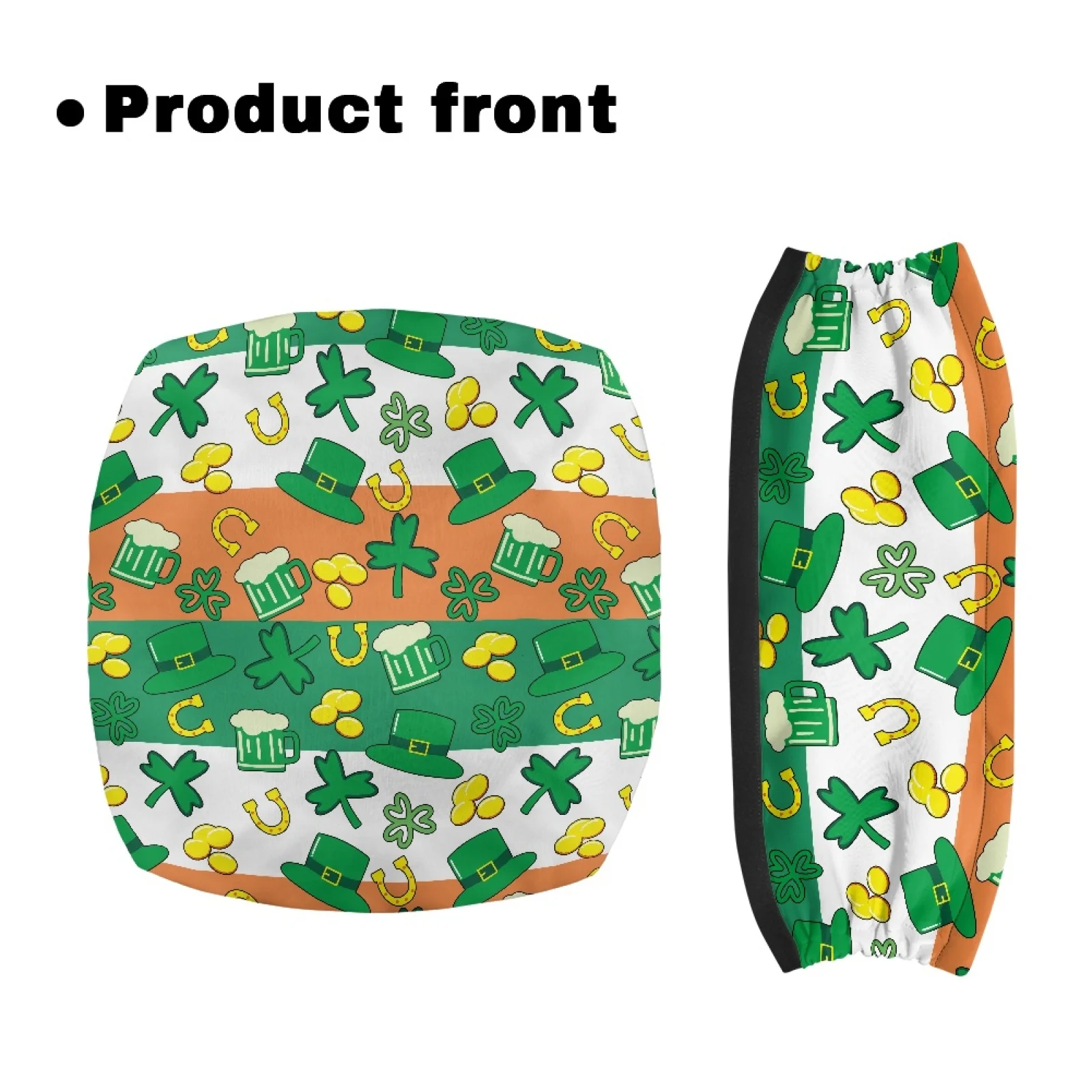Coloranimal Dust Proof Easy Installation 2 Pcs Rollator Walker Seat Back Cover for Parents for Neighborhoods St. Patrick's Lucky