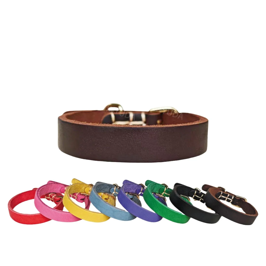 

Mutihome Handmade Pet Collar Leather Collar Head Layer Cowhide Leather Dog Collar Neck Collar Neck Collar Neck Cover For Pet