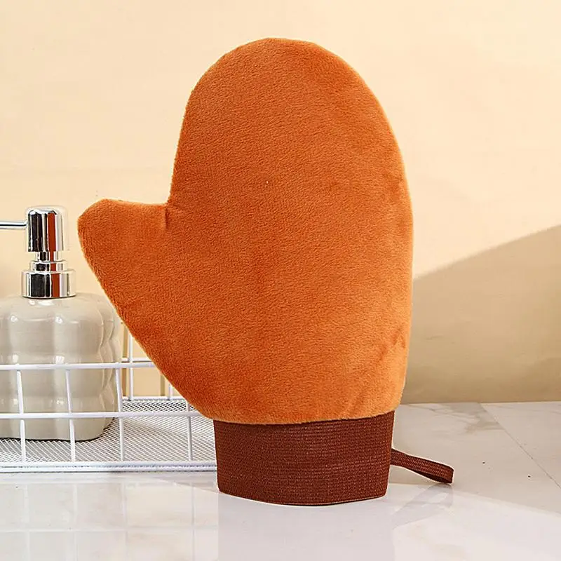 Tan Mitt Body Lotion Glove Self Tanning Mitt Double Sided Prevents Sticky Hands Applicator Portable Quick Dry Flocking Glove
