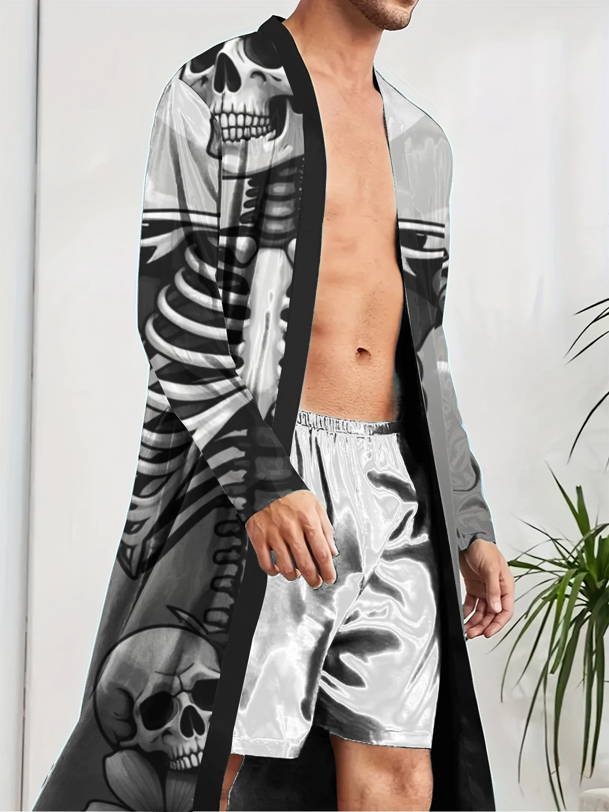 

1pcs Men's Robes 2026 Spring/Summer Shower robe Graphic 3D Printed Bathrobe dressing gown Breathable Funny pajamas Sleepwear