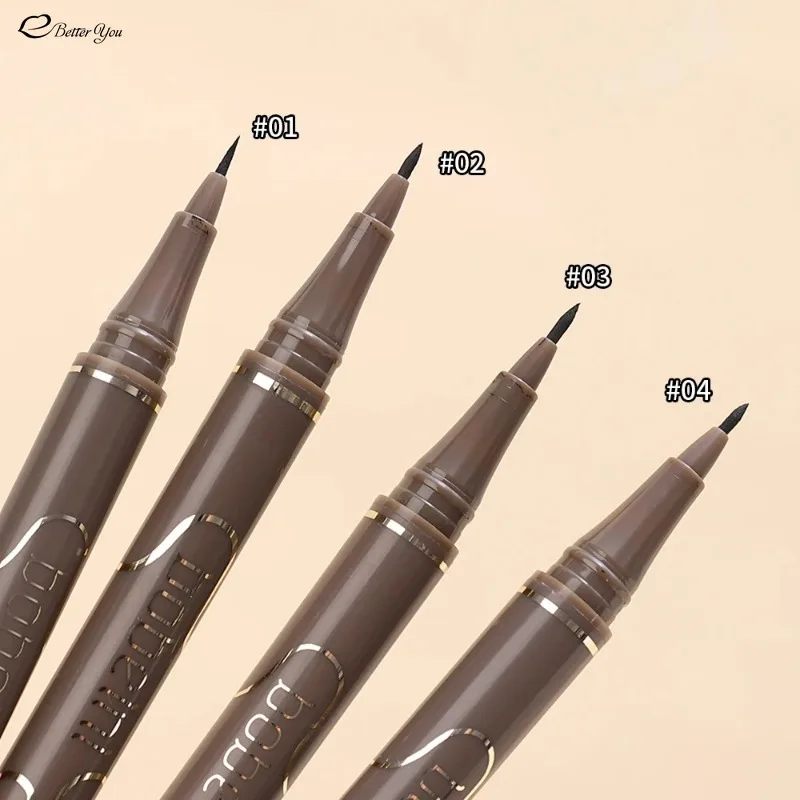 Waterproof Quick Dry Liquid Eyeliner Pen Ultra-fine Matte Black Brown Lasting Lying Silkworm Eyeliner Pencil Beauty Eyes Makeup