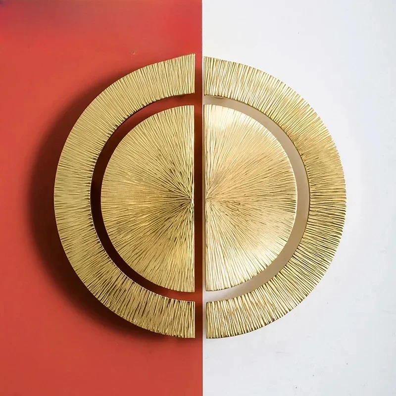 Brass Round Semicircular Cabinet Door Knob Handle Desk Drawer Pulls Modern Knobs Furniture Hardware Kitchen Accessories