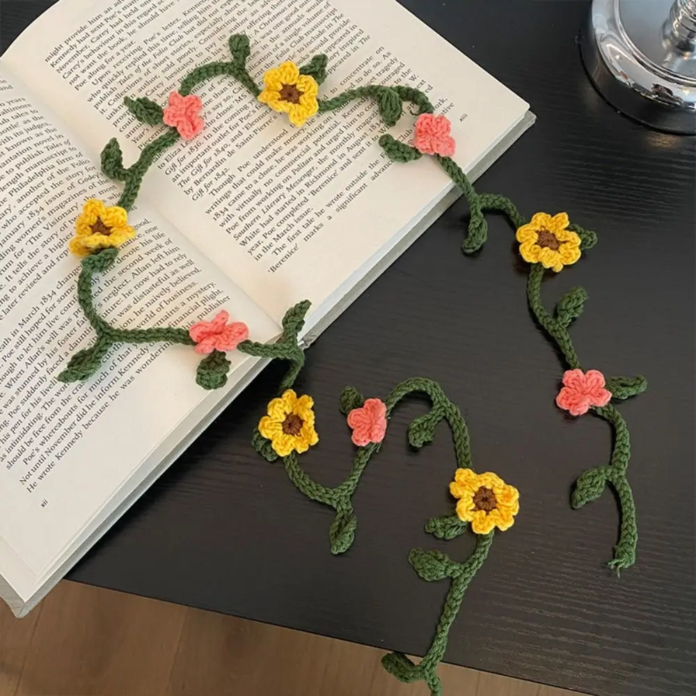 

Simple Wool Knitted Scarf Thin Handmade Crocheted Knit Headband Harajuku Style Ribbon Rose Flower Shawl Spring Summer