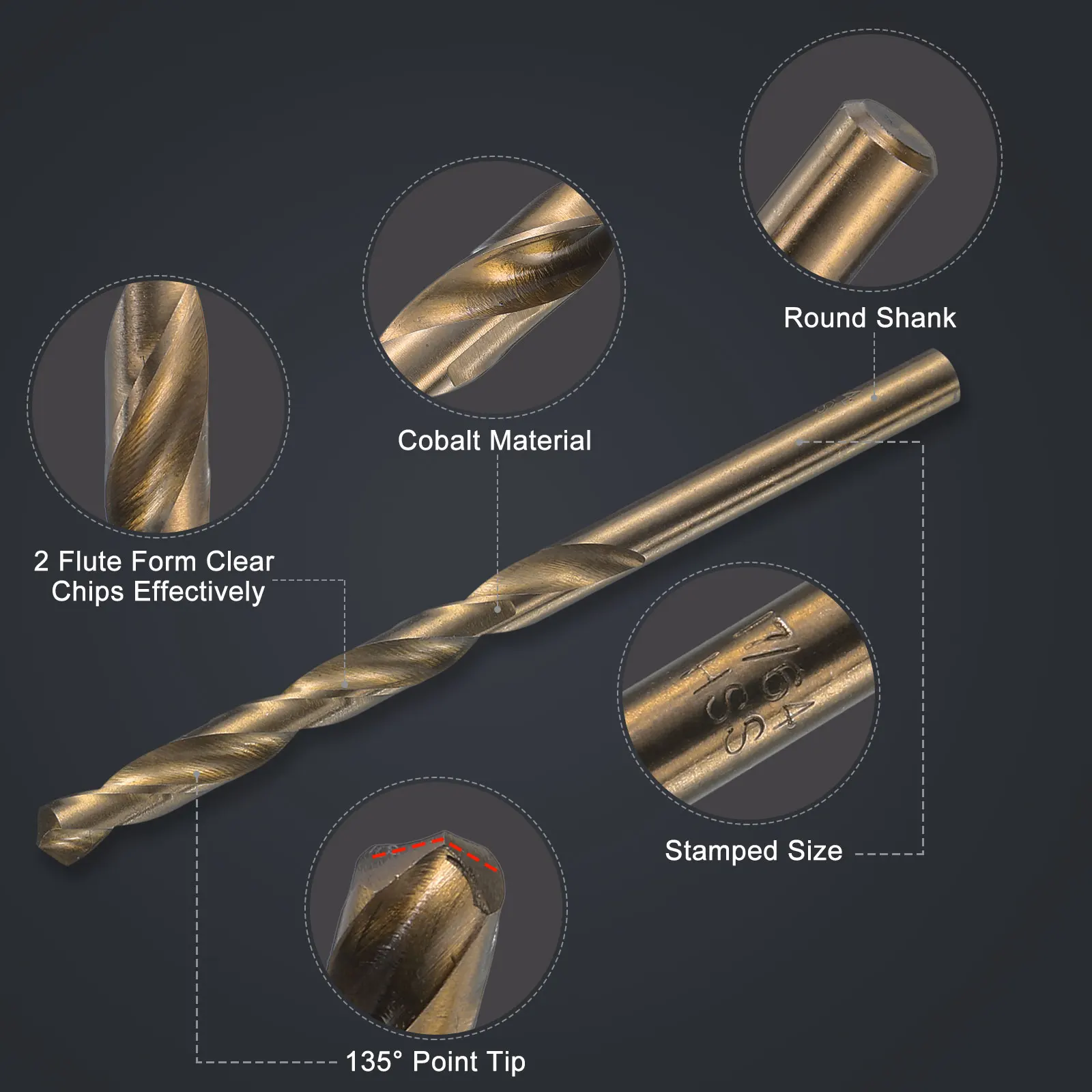 13 قطعة 17/64 "1/16" 7/32 "15/64" تويست لقمة ثقب M35 الكوبالت عالية السرعة الصلب مثقاب الخشب للمعادن الفولاذ المقاوم للصدأ أداة الحفر