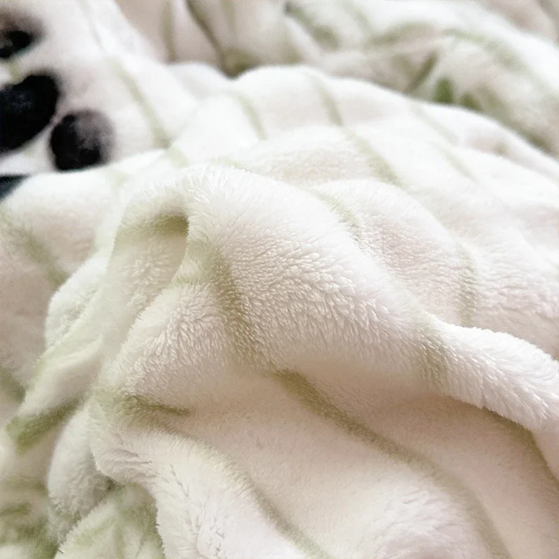 New Autumn Winter Thicken Keep Warm Blanket Artificial Rabbit Plush High-quality Bed Blankets Soft Fluffy Warmth Duvet Comforter 5