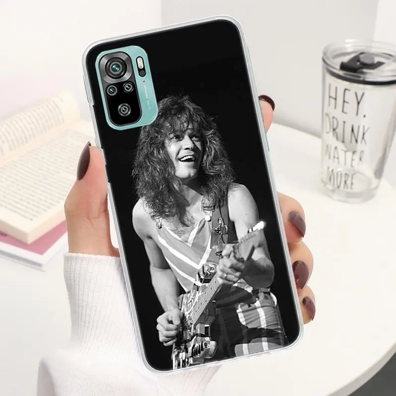 Eddie Van Halen Graphic Guitar Coque Phone Case For Xiaomi Redmi Note 13 12S 12 11S 11T 11E Pro Plus 11 10 10S 9 9S 8 8T 5G Cove