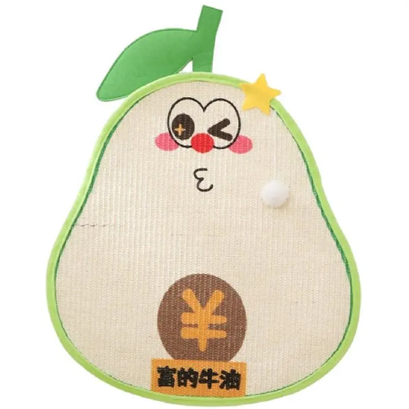 

ORNAMENT】Самоклеящаяся сизалевая подушка-когтеточка для кошек в форме авокадо, защита для мебели и диванов в помещении