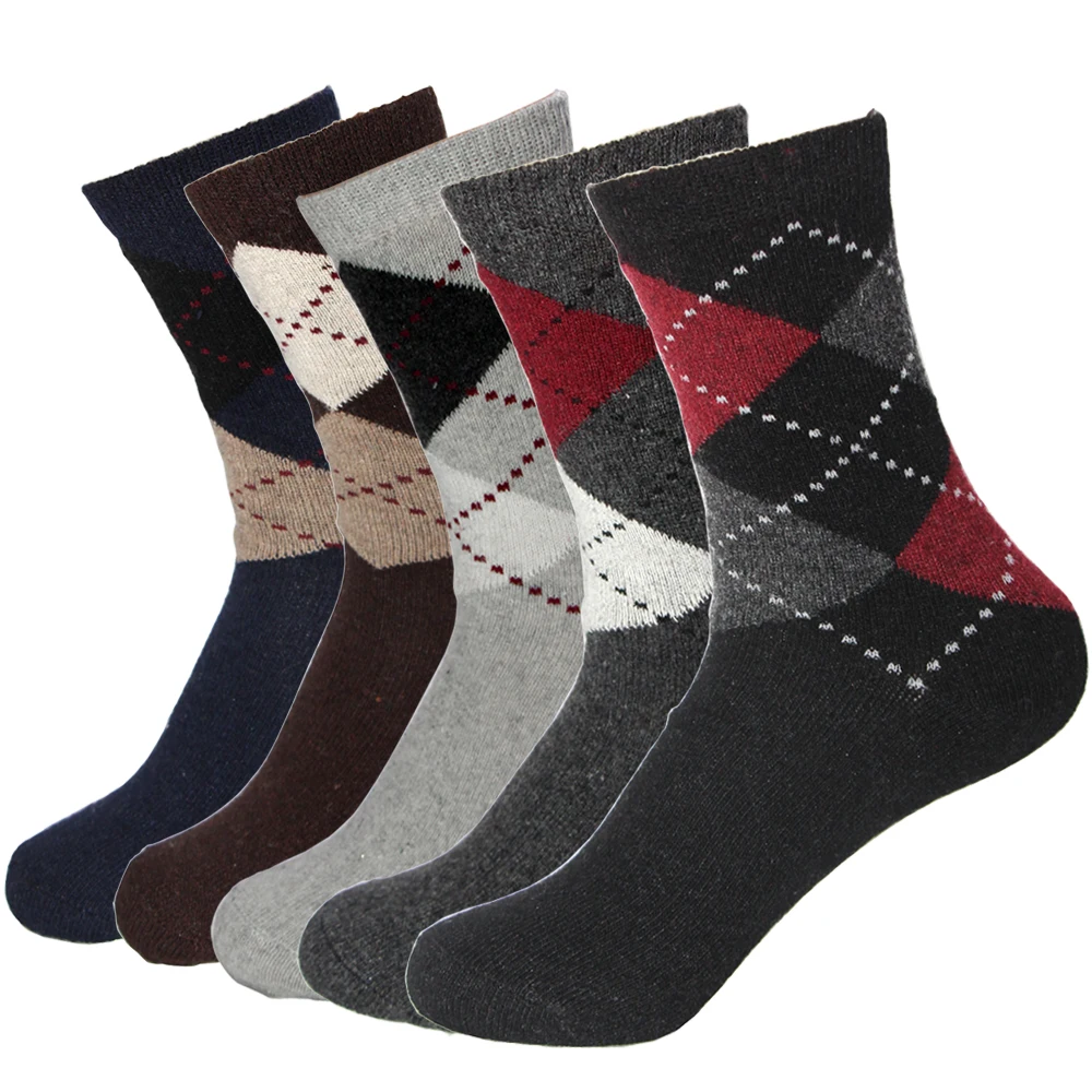 5 Pairs Autumn and Winter Fashion Thick Warm High Quality Breathable Men Women Rabbit Wool Socks Comfortable Male Socks