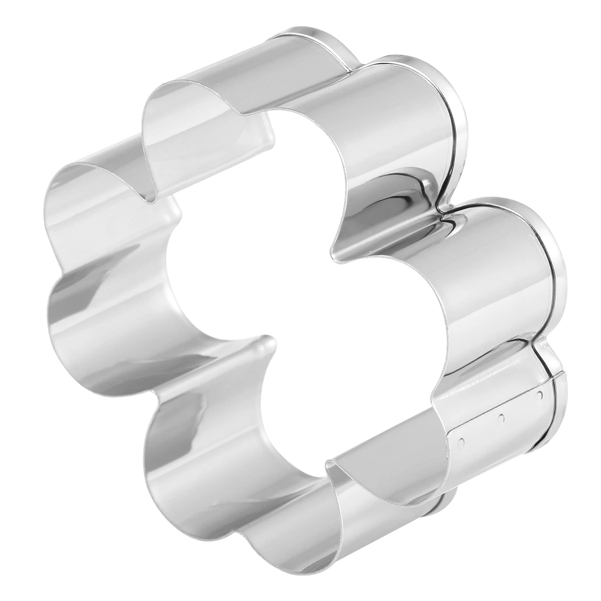 

5pcs Biscuit Mold Cake Bakeware Mini Four Clover Shaped Silicone Molds Pan Tin Stainless Steel Easy Clean Reusable