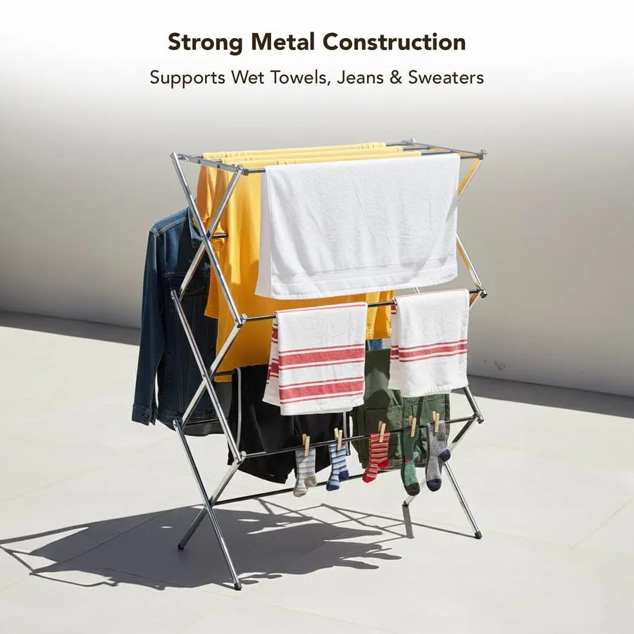 Portable Collapsible Clothing Dryer Rack, Foldable Drying Rack for Clothes, Lingerie, Towels, Linens, Laundry Home Apartment Mus