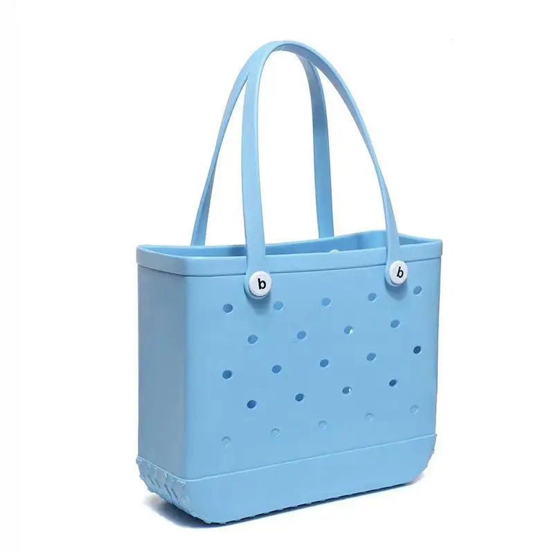 New EVA Beach Bag, EVA Hole Large Bag  Cross-border European and American Style Injection Molded Storage Handbag New Storage Bag