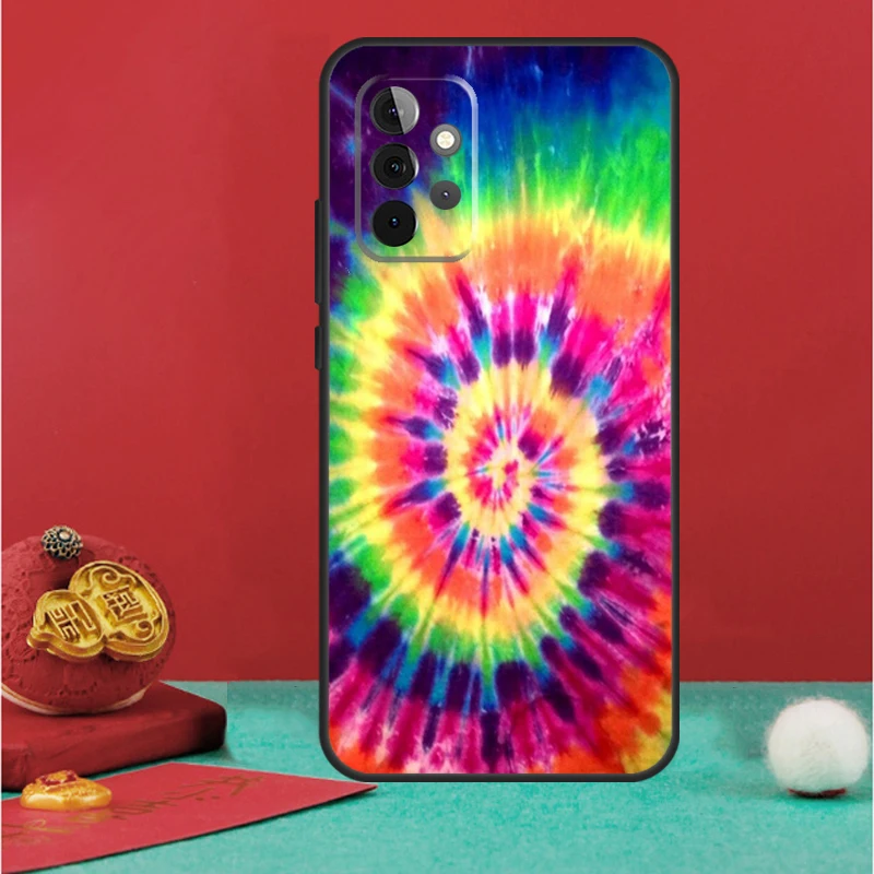 Colorful Tie Dye Rainbow Hippie Art Silicone Cover For Samsung A23 A72 A52 A42 A32 A22 A12 A52S A21S A51 A71 A40 A50 A70 Case