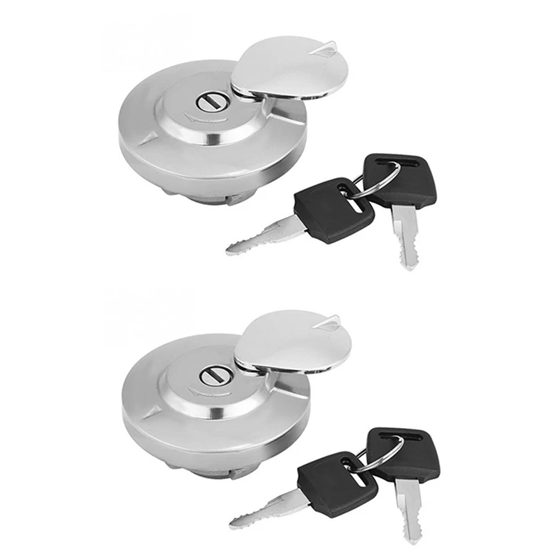 2X Motorcycle Aluminum Fuel Tank Cap With 2 Keys Motorbike Gas Tank Cover For Honda Magna Shadow VLX VT 600 Rebel 250