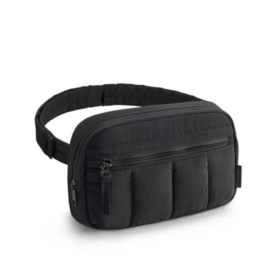 

Fanny Packs for Women Cross Body, Quilted Puffy Belt Bag with Pockets, Fashion Waist Packs for Traveling Hiking