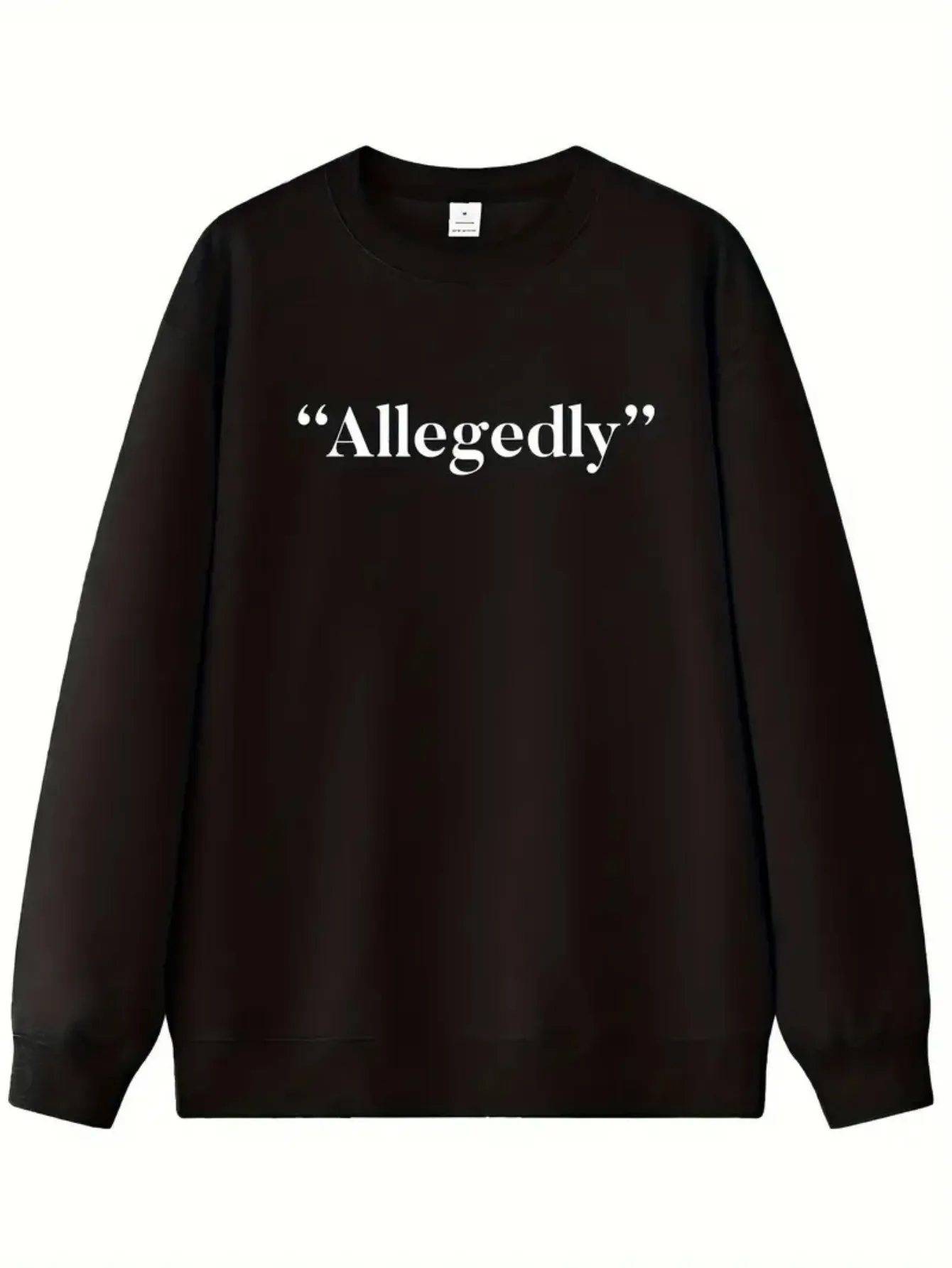 هودي أسود برقبة دائرية لكل من الرجال والنساء، بلوفر دافئ ومريح من القطن الخالص - هدية مثالية لعيد الميلاد #1