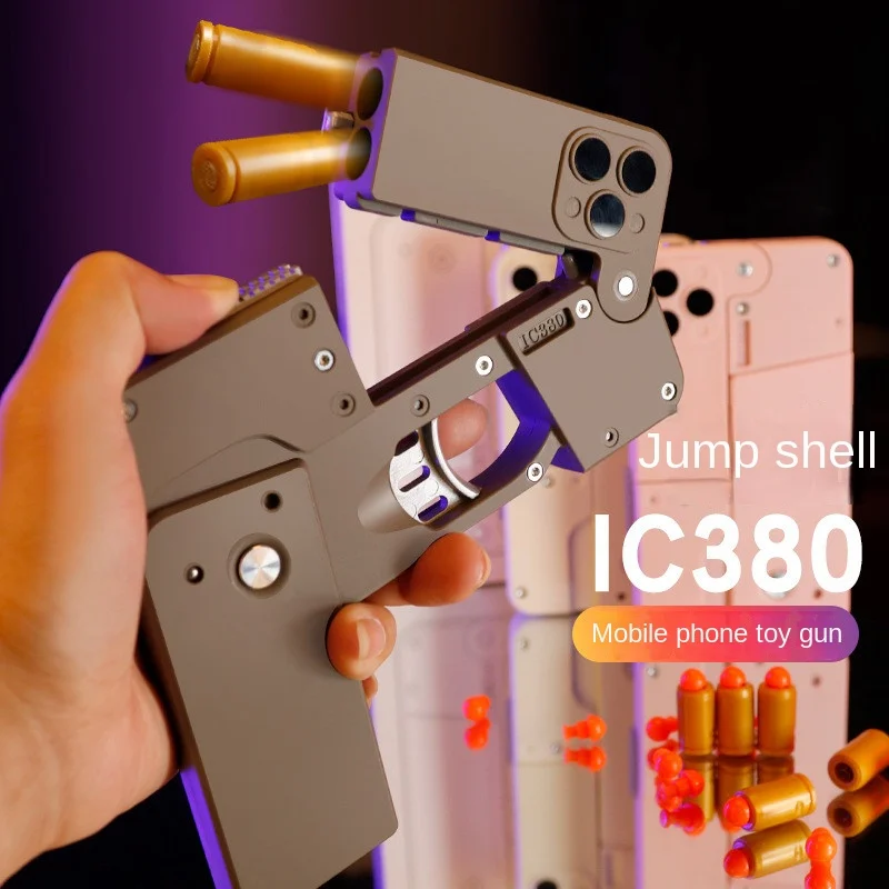 New Folding Apple Mobile Phone Soft Bullet Gun children\'s Boy\'s imitation Pistol toy Nerf Gun Toy Guns Fake gunFunny Toy Gift